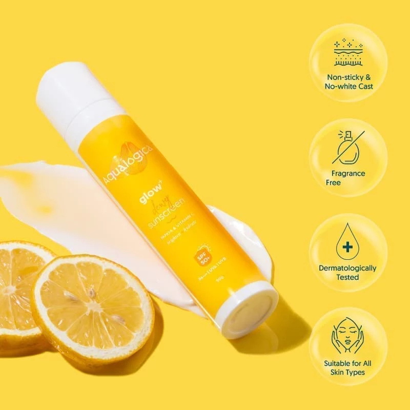 Aqualogica Glow+ Dewy Sunscreen SPF 50 PA++++, 50 g-2.webp